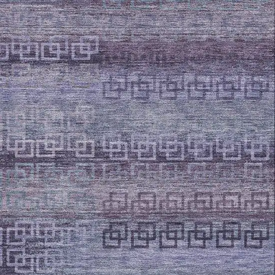 Plum And Purple Striped Washable Area Rug With UV Protection Photo 3