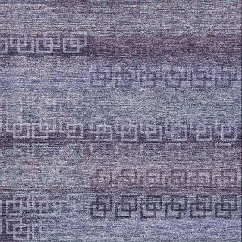 Plum And Purple Striped Washable Area Rug With UV Protection Photo 3