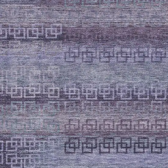 Plum And Purple Striped Washable Area Rug With UV Protection Photo 3