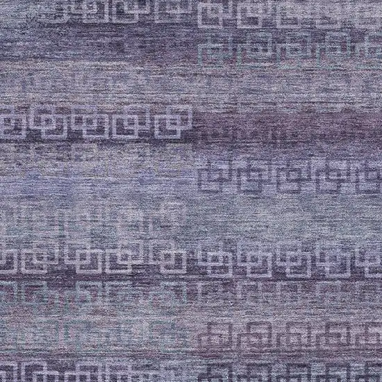 Plum And Purple Striped Washable Area Rug With UV Protection Photo 3