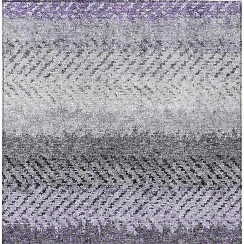 Plum And Purple Striped Washable Indoor Outdoor Area Rug Photo 3