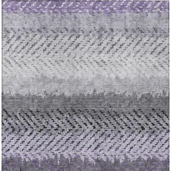 Plum And Purple Striped Washable Indoor Outdoor Area Rug Photo 3