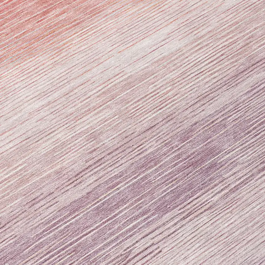 Plum And Purple Striped Washable Indoor Outdoor Area Rug Photo 5