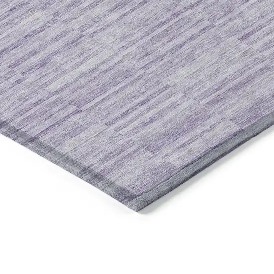 Plum And Purple Striped Washable Indoor Outdoor Area Rug Photo 5