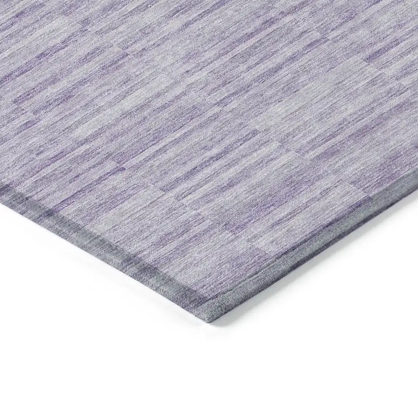 Plum And Purple Striped Washable Indoor Outdoor Area Rug Photo 5