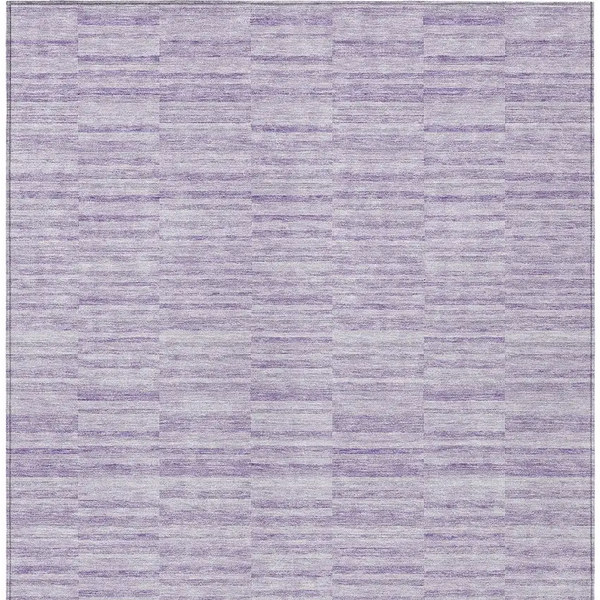 Plum And Purple Striped Washable Indoor Outdoor Area Rug Photo 7