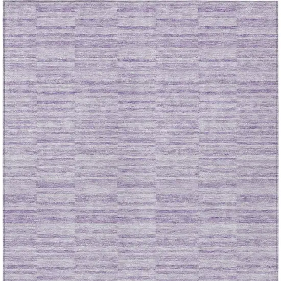 Plum And Purple Striped Washable Indoor Outdoor Area Rug Photo 7