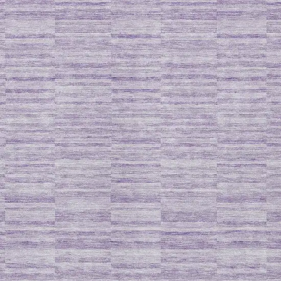 Plum And Purple Striped Washable Indoor Outdoor Area Rug Photo 6