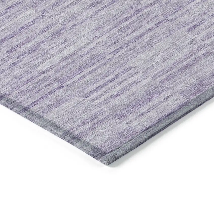 Plum And Purple Striped Washable Indoor Outdoor Area Rug Photo 5