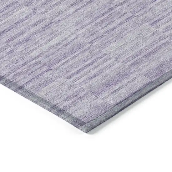 Plum And Purple Striped Washable Indoor Outdoor Area Rug Photo 5