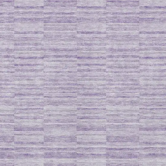 Plum And Purple Striped Washable Indoor Outdoor Area Rug Photo 6