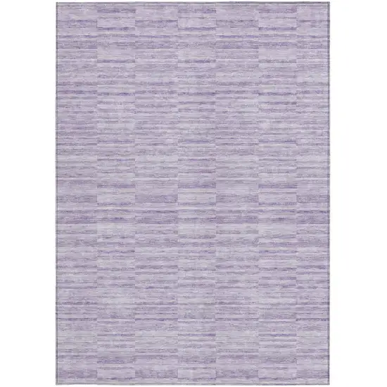 Plum And Purple Striped Washable Indoor Outdoor Area Rug Photo 7
