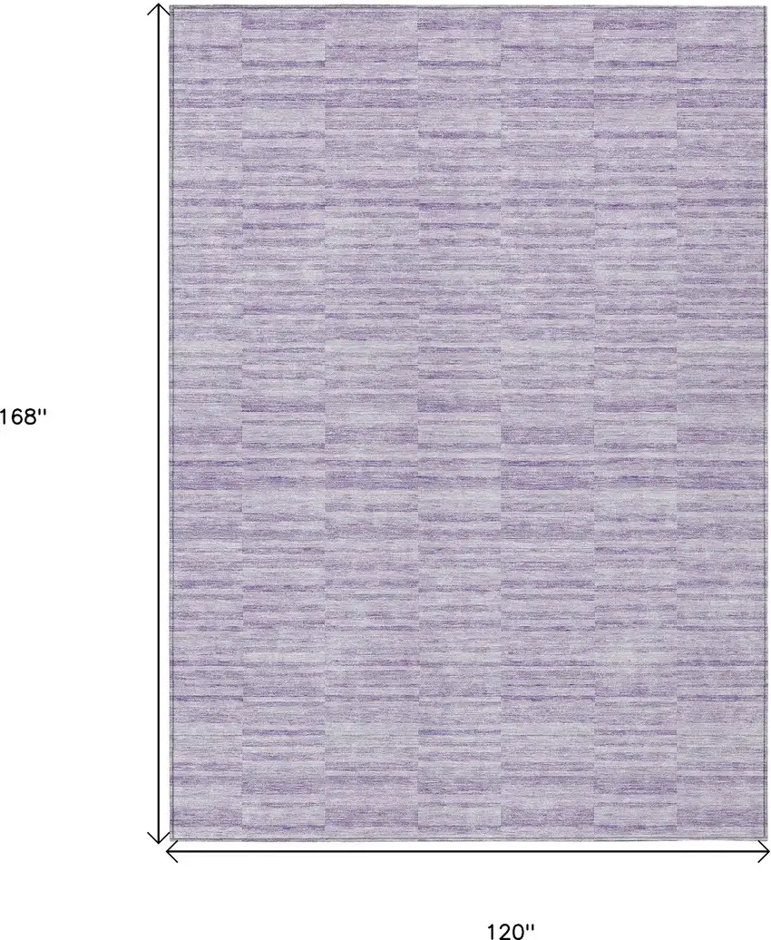 Plum And Purple Striped Washable Indoor Outdoor Area Rug Photo 3