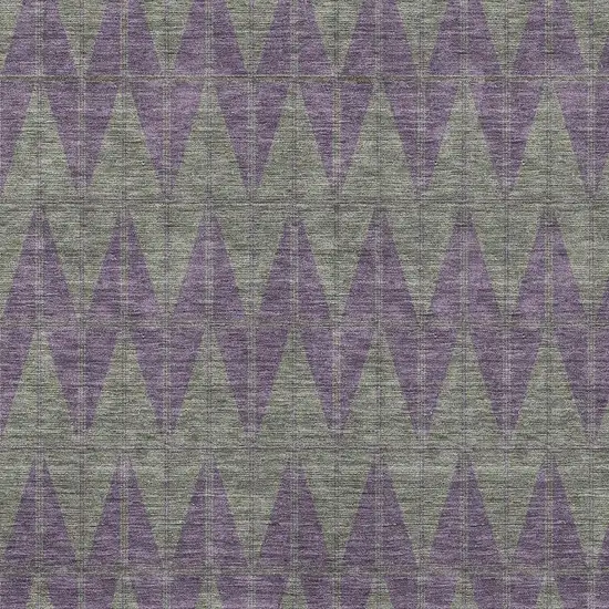 Plum And Sage Geometric Washable Indoor Outdoor Area Rug Photo 2