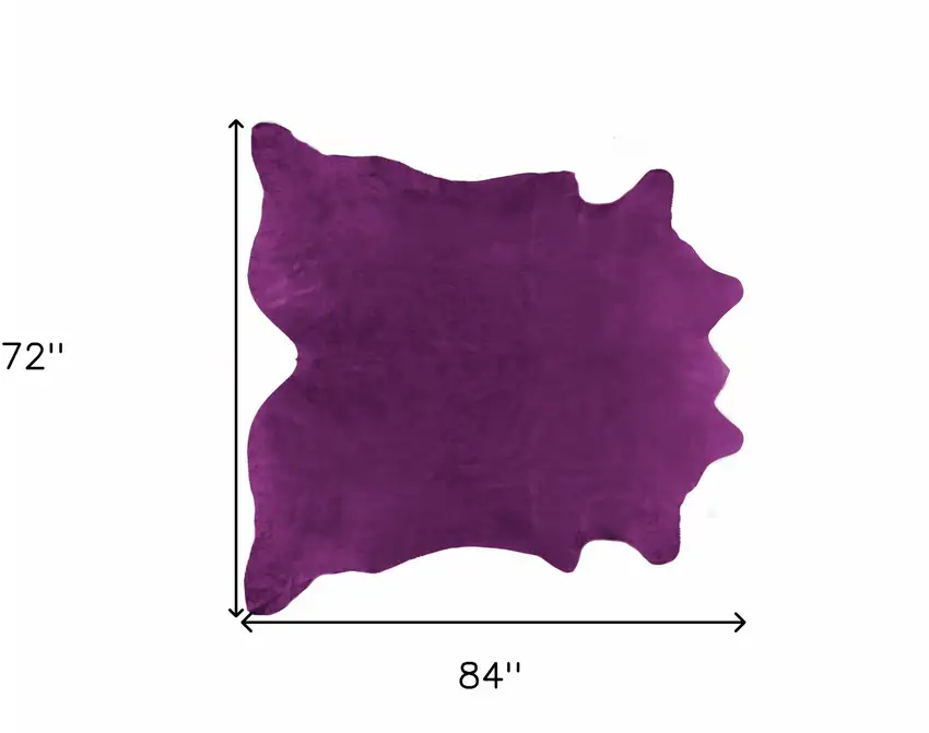 Plum Cowhide Handmade Area Rug Photo 5