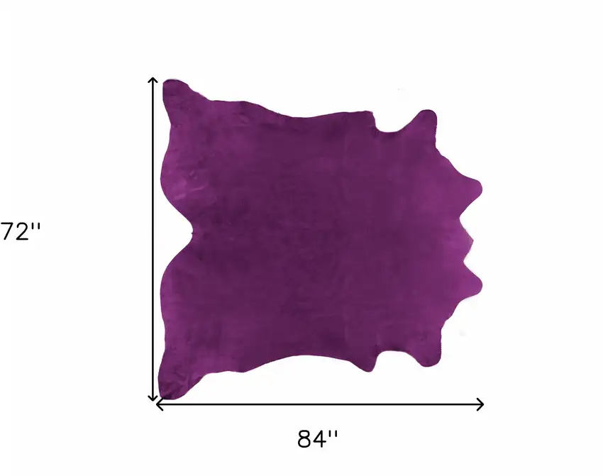 Plum Cowhide Handmade Area Rug Photo 5