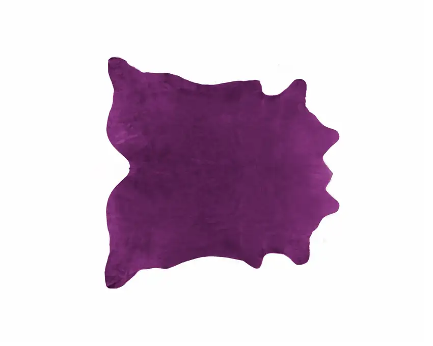 Plum Cowhide Handmade Area Rug Photo 1