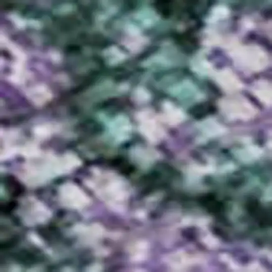 Plum Gold And Emerald Abstract Washable Area Rug With UV Protection Photo 2