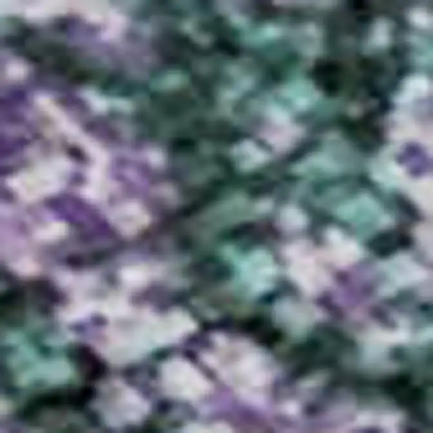 Plum Gold And Emerald Abstract Washable Area Rug With UV Protection Photo 2