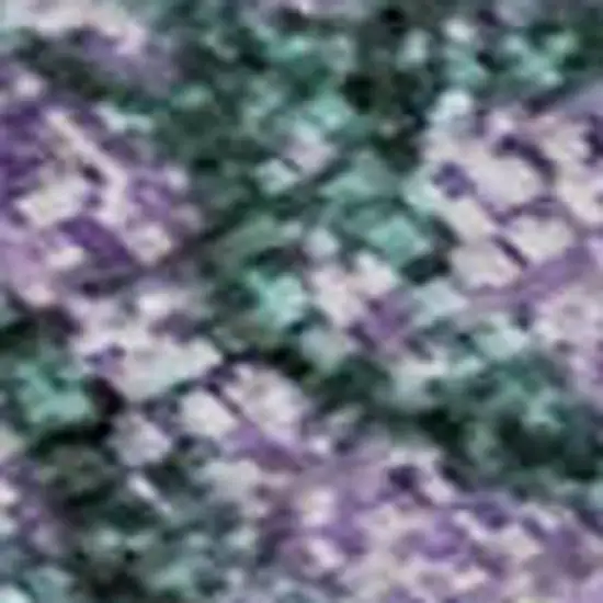 Plum Gold And Emerald Abstract Washable Area Rug With UV Protection Photo 2