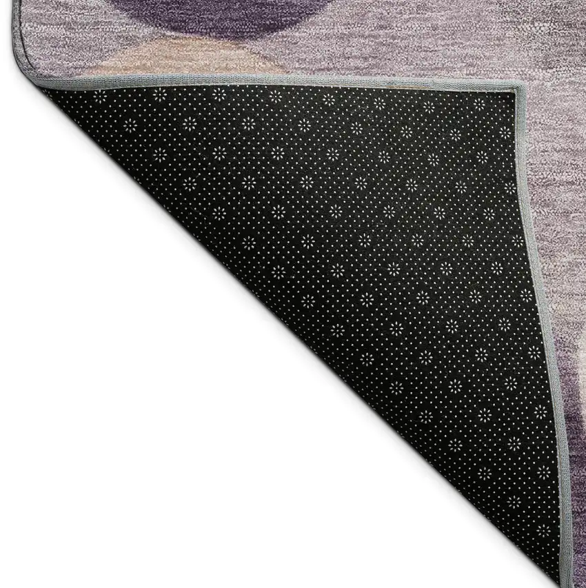 Plum Gray And Ivory Geometric Washable Indoor Outdoor Area Rug Photo 9