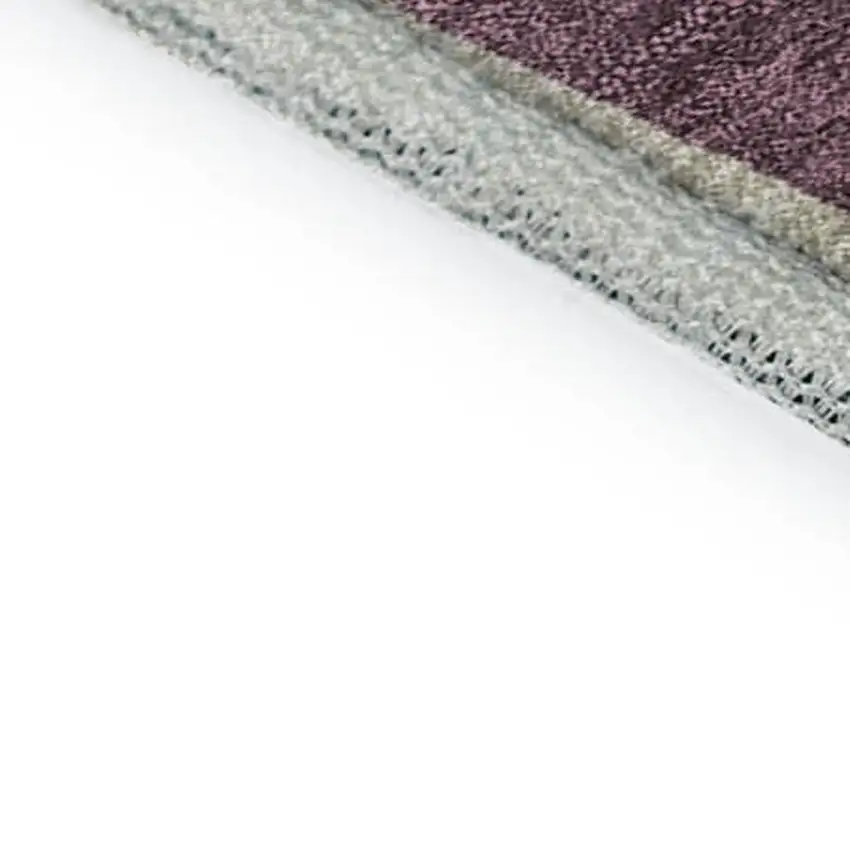 Plum Ivory And Gray Abstract Washable Area Rug With UV Protection Photo 7