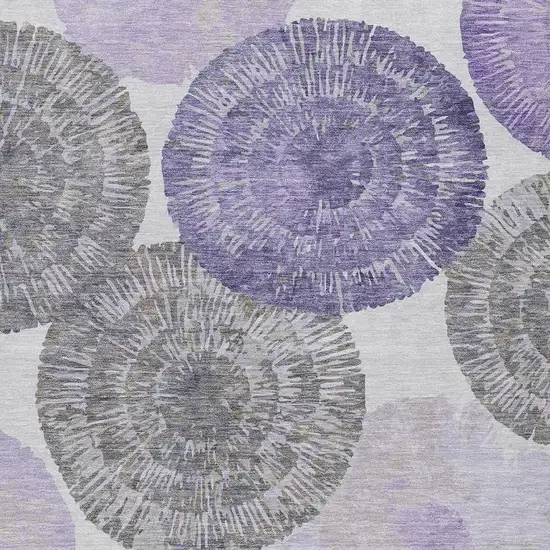 Plum Ivory And Khaki Abstract Washable Indoor Outdoor Area Rug Photo 4