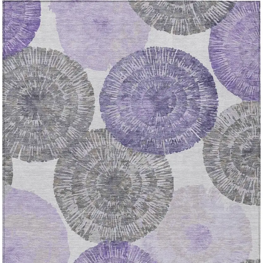 Plum Ivory And Khaki Abstract Washable Indoor Outdoor Area Rug Photo 4