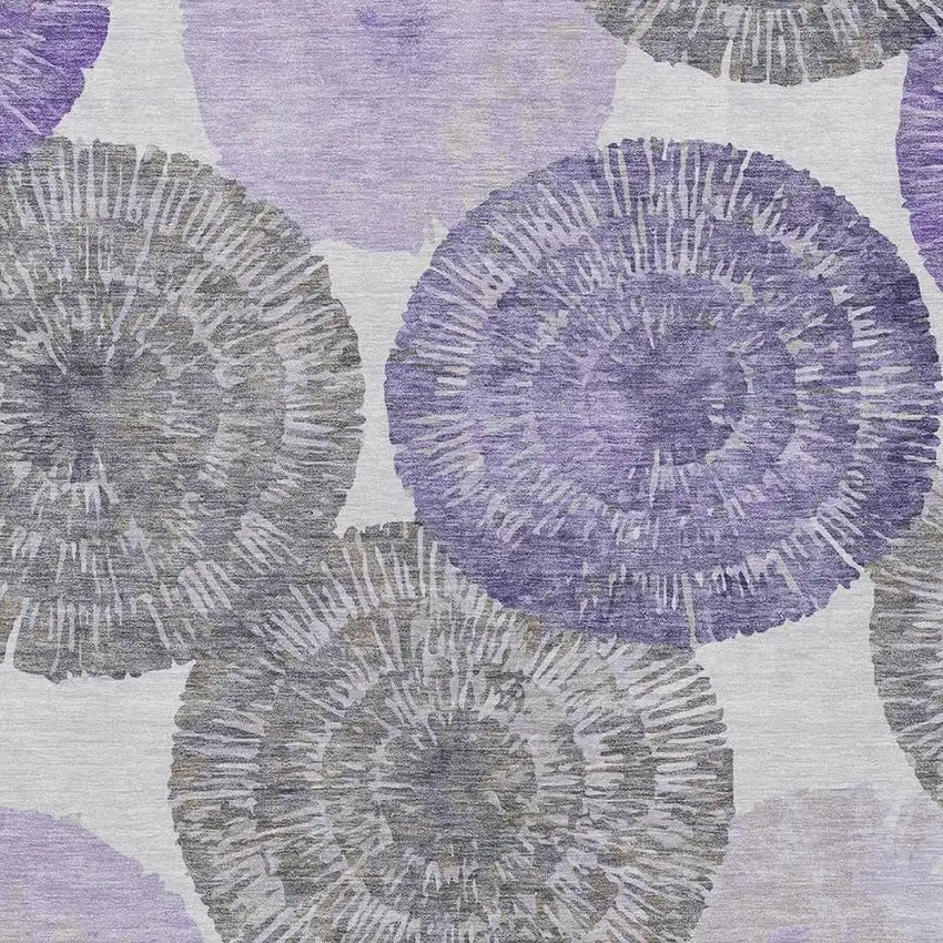 Plum Ivory And Khaki Abstract Washable Indoor Outdoor Area Rug Photo 8