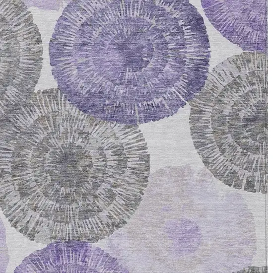 Plum Ivory And Khaki Abstract Washable Indoor Outdoor Area Rug Photo 4