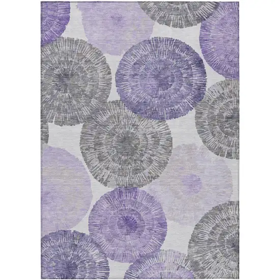 Plum Ivory And Khaki Abstract Washable Indoor Outdoor Area Rug Photo 2