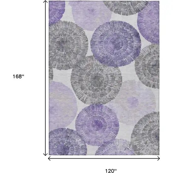 Plum Ivory And Khaki Abstract Washable Indoor Outdoor Area Rug Photo 3