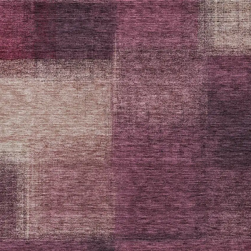 Plum Mauve And Beige Abstract Washable Indoor Outdoor Area Rug Photo 4