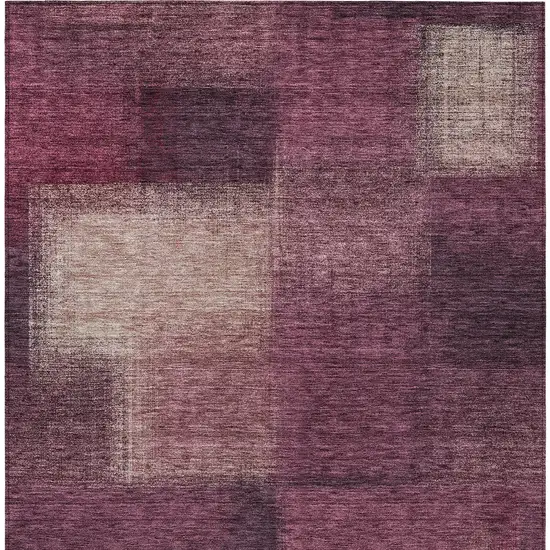 Plum Mauve And Beige Abstract Washable Indoor Outdoor Area Rug Photo 5