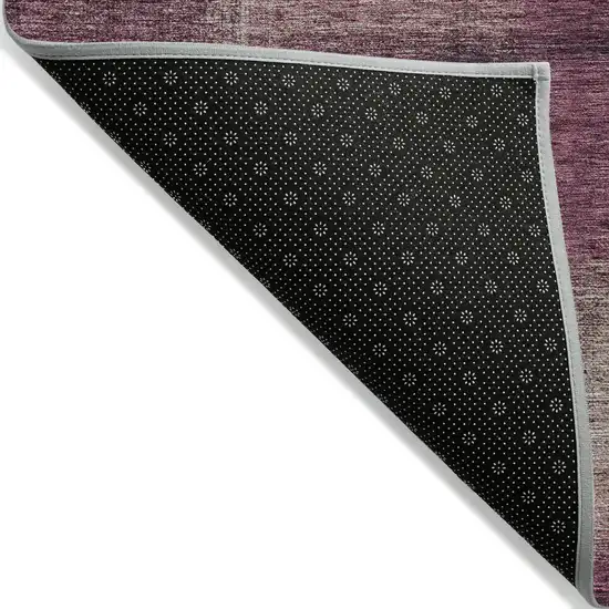 Plum Mauve And Beige Abstract Washable Indoor Outdoor Area Rug Photo 2