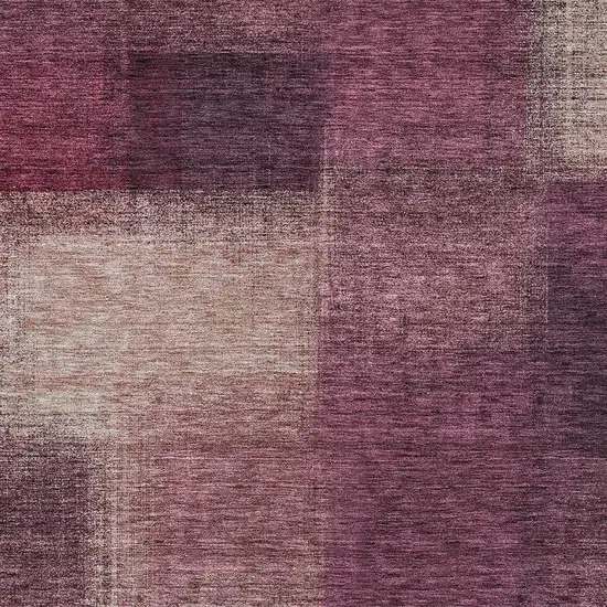 Plum Mauve And Beige Abstract Washable Indoor Outdoor Area Rug Photo 4