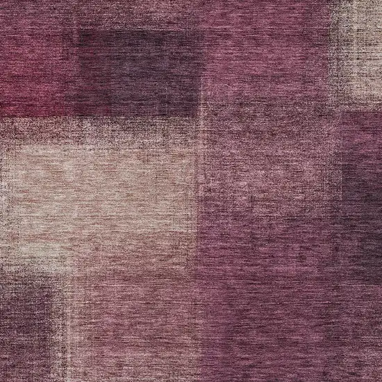 Plum Mauve And Beige Abstract Washable Indoor Outdoor Area Rug Photo 4