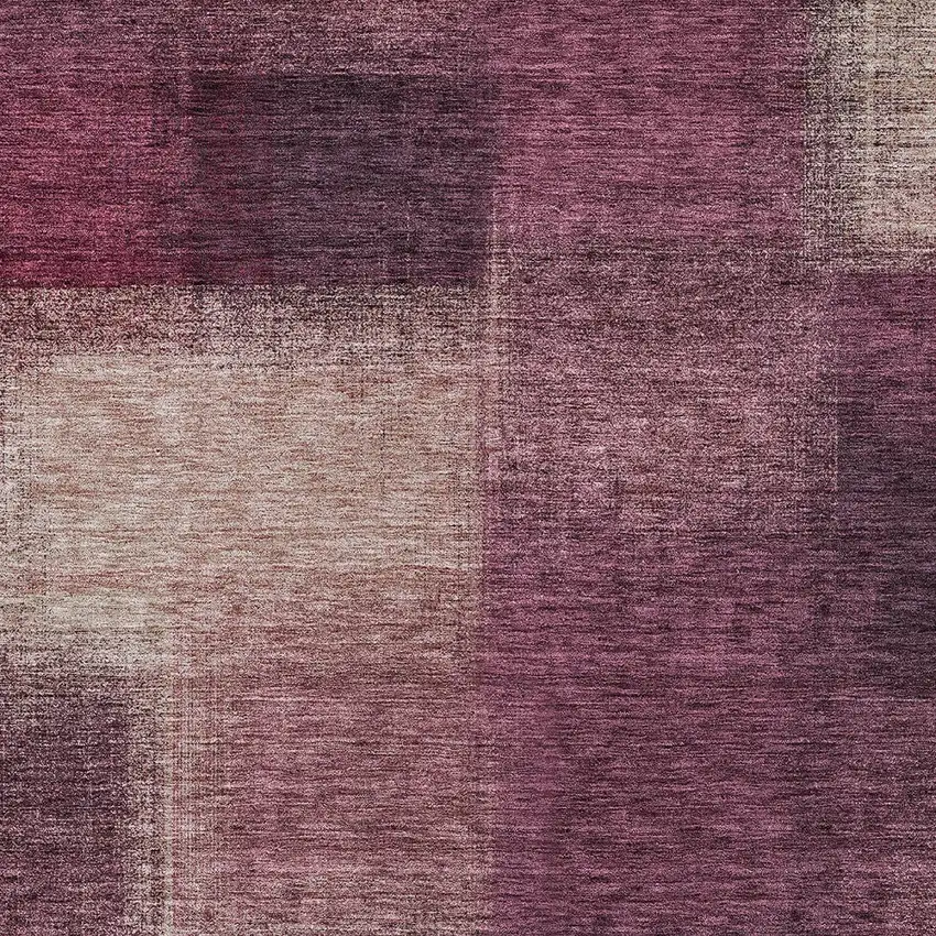 Plum Mauve And Beige Abstract Washable Indoor Outdoor Area Rug Photo 4