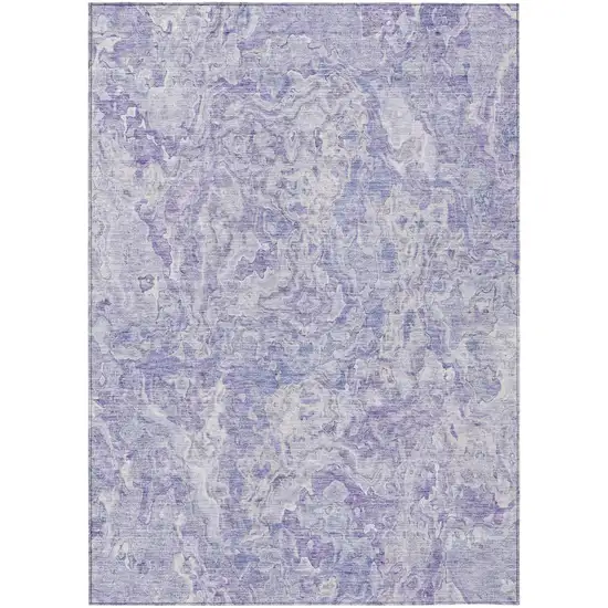 Plum Purple And Lavender Abstract Washable Indoor Outdoor Area Rug Photo 2