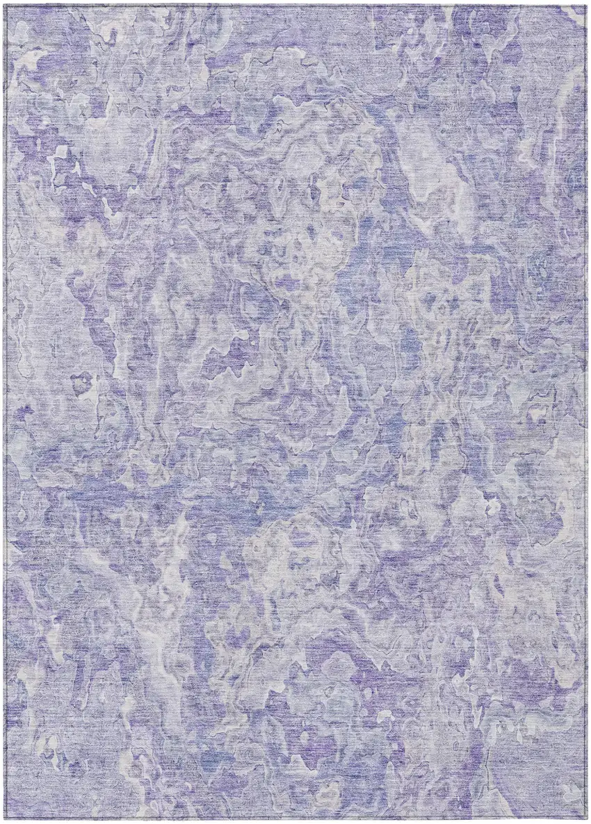 Plum Purple And Lavender Abstract Washable Indoor Outdoor Area Rug Photo 2
