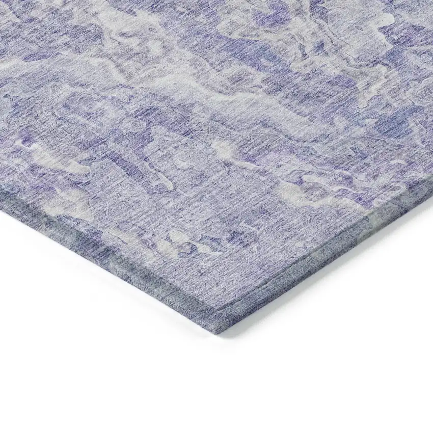 Plum Purple And Lavender Abstract Washable Indoor Outdoor Area Rug Photo 5