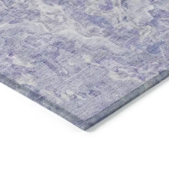 Plum Purple And Lavender Abstract Washable Indoor Outdoor Area Rug Photo 5