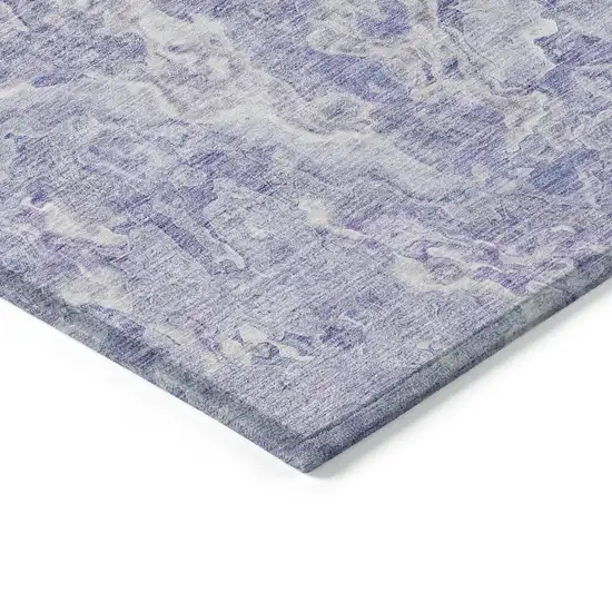 Plum Purple And Lavender Abstract Washable Indoor Outdoor Area Rug Photo 5
