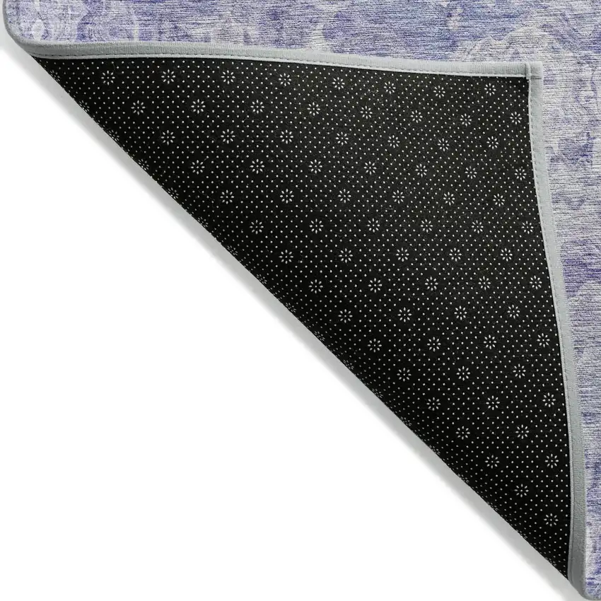 Plum Purple And Lavender Abstract Washable Indoor Outdoor Area Rug Photo 4