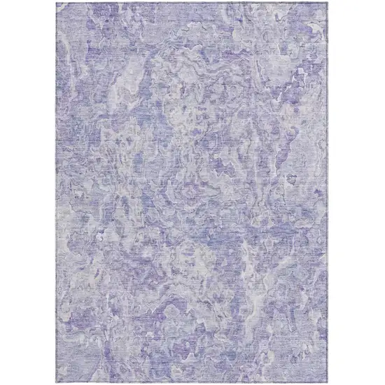Plum Purple And Lavender Abstract Washable Indoor Outdoor Area Rug Photo 7