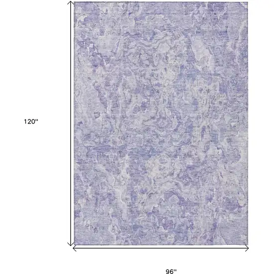 Plum Purple And Lavender Abstract Washable Indoor Outdoor Area Rug Photo 3
