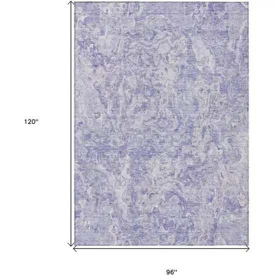 Plum Purple And Lavender Abstract Washable Indoor Outdoor Area Rug Photo 3