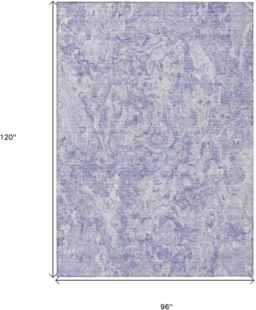 Plum Purple And Lavender Abstract Washable Indoor Outdoor Area Rug Photo 3