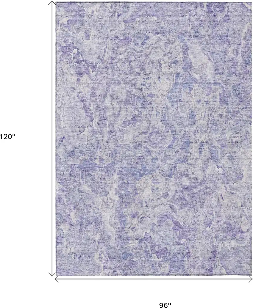 Plum Purple And Lavender Abstract Washable Indoor Outdoor Area Rug Photo 3
