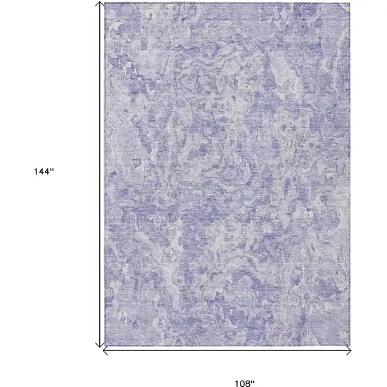 Plum Purple And Lavender Abstract Washable Indoor Outdoor Area Rug Photo 3